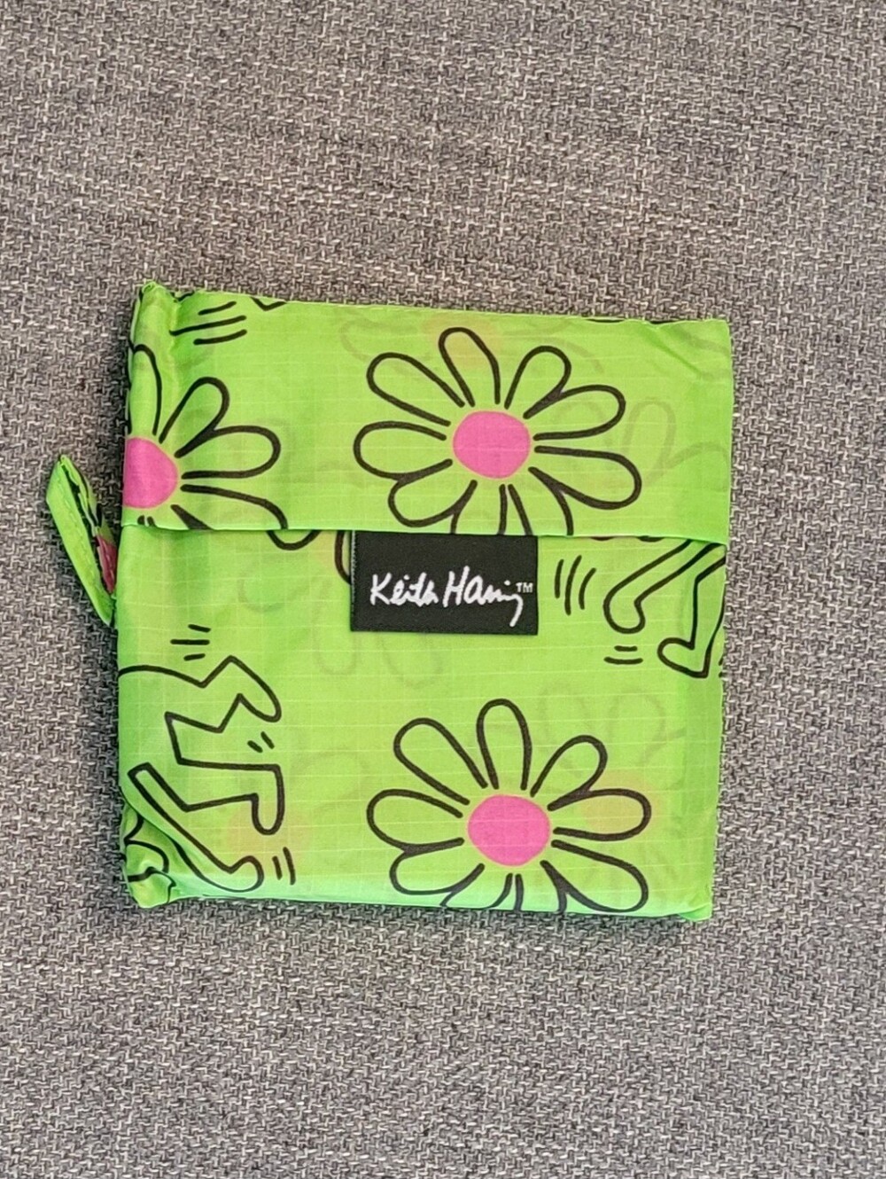 BAGGU NWOT Baggu x Keith Haring Reusable Bag Flowers Green Pink